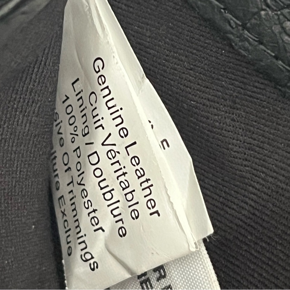 Danier Vintage Leather Python Embossed Black Wall… - image 13